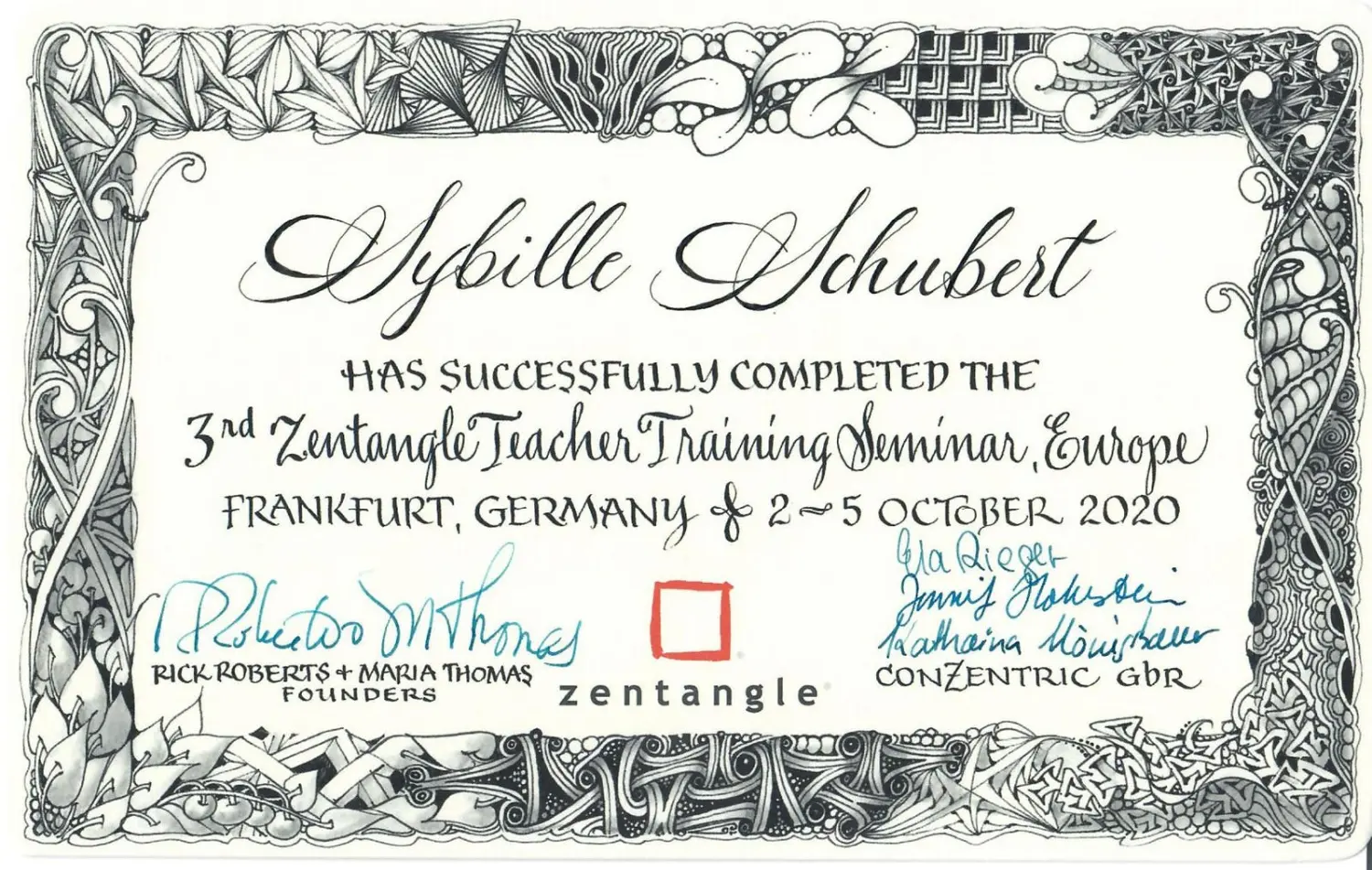 Happytangle, Zertifikat für Lehrerausbildung